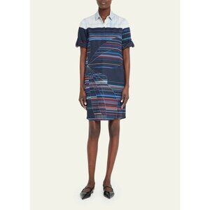 NWOT Akris Punto Matrix Flower Shirtdress DRESS SIZE US 6